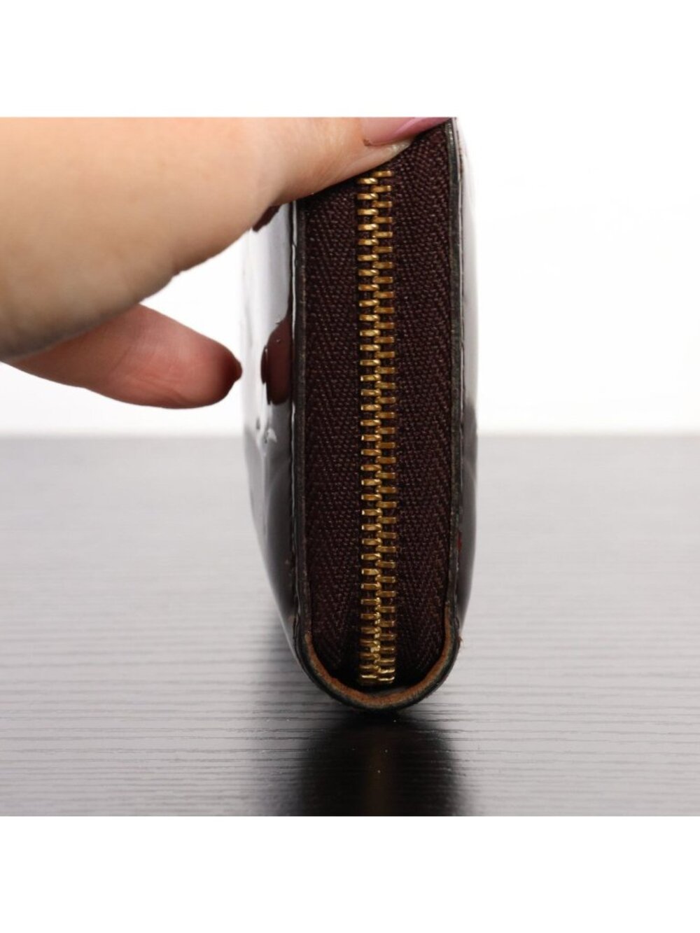 Louis Vuitton Monogram Vernis Mini Zippy Wallet Amarante Patent Leather - Picture 5 of 11